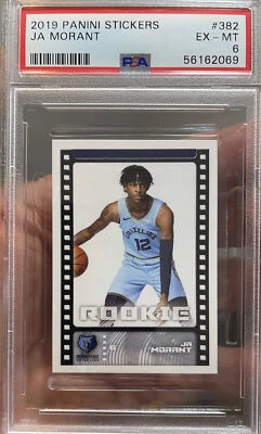 Rare 2019 Panini Stickers Mini Rookie JA Morant RC PSA Memphis All Star MVP - Image 1 of 3