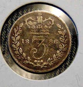 1886 - Great Britain - 3 Pence Queen Victoria - Picture 1 of 2