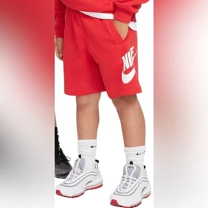 Neu mit Etikett Nike Sportswear Jungen French Terry Shorts rot Frühling Sommer sportlich - Bild 1 von 3