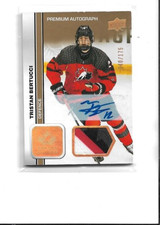 2023 UD TEAM CANADA JUNIORS + WOMEN 3 CL AUTOGRAPHED PATCH # 37 TRISTAN BERTUCCI