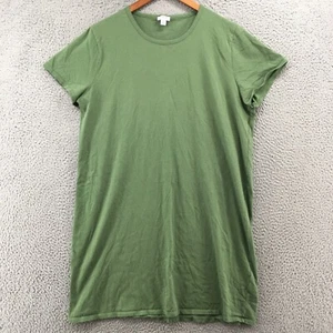 JCrew Tunic Tee Top Womens XL Green Cotton Cap Sleeve Round Neck Pullover Casual - Picture 1 of 14