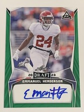 2023 Leaf Draft Emmanuel Henderson ARC Green Auto Crimson Tide Football #BA-EH3