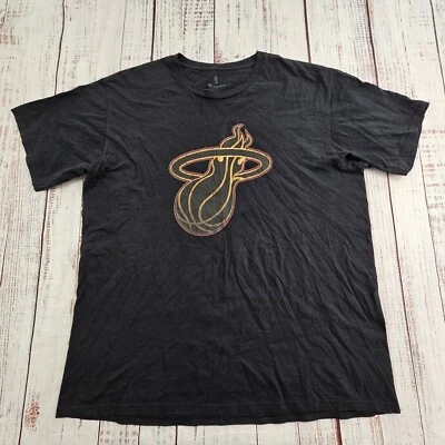 Camiseta negra de algodón manga corta Miami Heat Fanatics XL para hombre Foto 1 de 4
