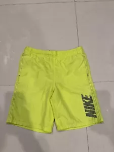Boy's Kid's Nike Neon Yellow Swimwear Swim Shorts Trunks Size L 11-13 - Picture 1 of 4