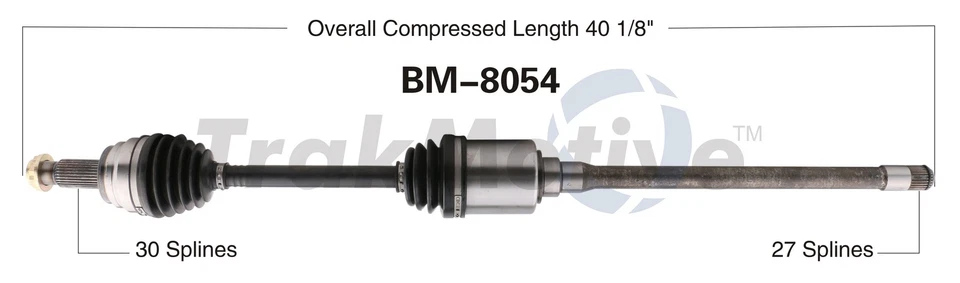 For BMW X5 07-13 X6 08-14 AWD Front Pass Right CV Axle Shaft SurTrack BM-8054 - Image 1 of 1
