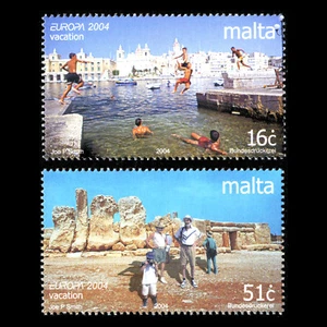 Malta 2004 - EUROPA Stamps "Holidays" - Sc 1162/3 MNH - Picture 1 of 2