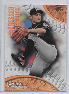 Tarjeta de béisbol 2016 Ichiro Suzuki insertada en servicio #9 Miami Marlins - Imagen 1 de 2