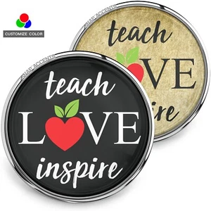 Elige Color | Teach Love Snap Joyería Jengibre Dije 18 mm Profesor Estudiante Botón - Imagen 1 de 12