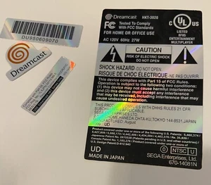 Sega Dreamcast Neu Individuell Ersatz Konsole Etikett Aufkleber Set-holografisch - Bild 1 von 1
