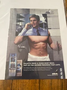 Vintage 2011 Gillette Men's Body Wash Semi Nude Male Model ad - Picture 1 of 1