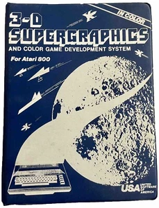 1980 ATARI 800 3-D SUPERGRAPHICS AND COLOR GAME DEVELOPMENT SYSTEM SOFTWARE BOOK - Picture 1 of 8
