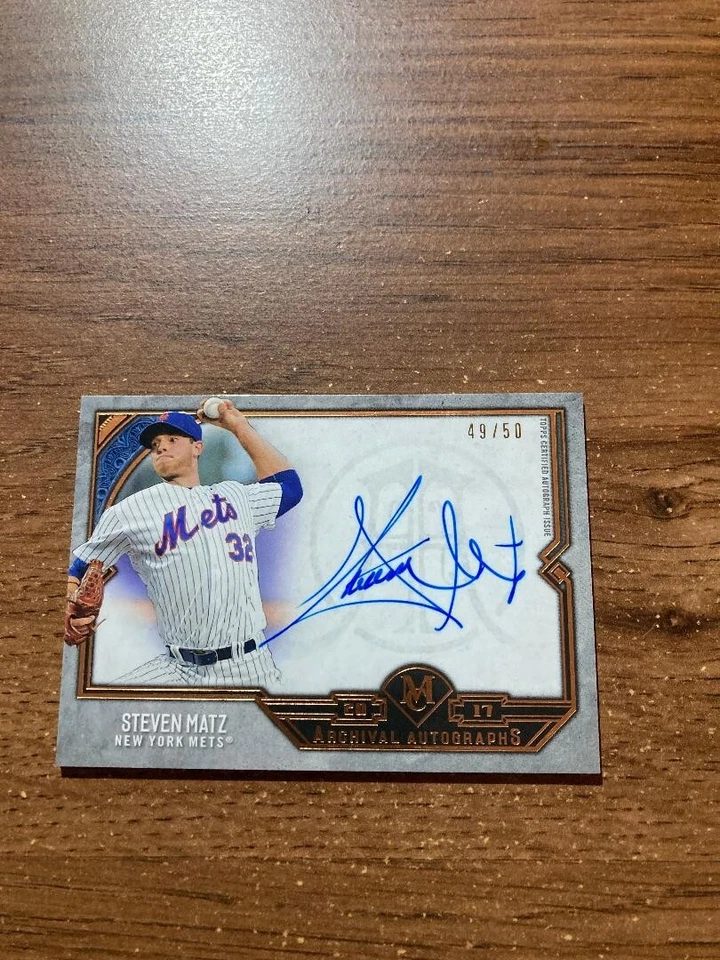 2017 Topps Museum Collection Archival Autographs #AA-SMZ Steven Matz /50 - Image 1 of 1