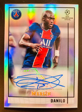 2020-21 Topps Merlin Chrome UCL Danilo Paris St-Germain PSG Auto refractor card