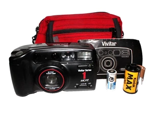 WORKS Film Camera Vivitar Series 1 440 PZ 38-70mm AF w/ Film, Battery, and Case - Picture 1 of 16