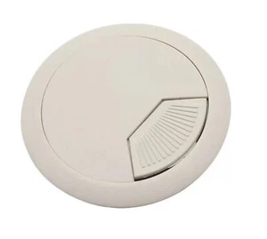 8 x Kabeldurchführung Büro Schreibtisch 80mm Kabeldurchlass in Weiß Kabelauslass - Bild 1 von 7