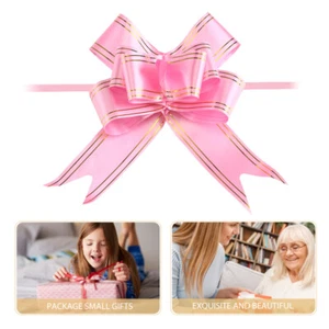 6Pcs Wrapping Paper Ribbon Bows Wrapping Presents Wedding Car Bow - Afbeelding 1 van 12