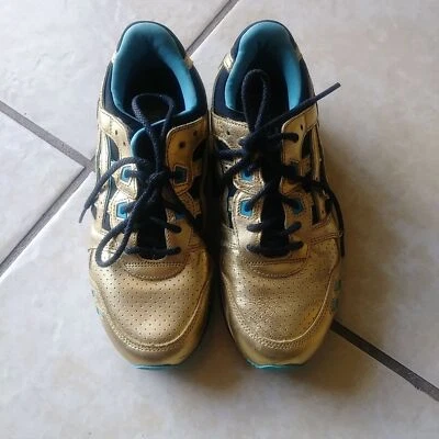 Zapatillas Asics Gellyte III Jóvenes Niños Talla 3.5 Dorado y Turquesa  Foto 1 de 4
