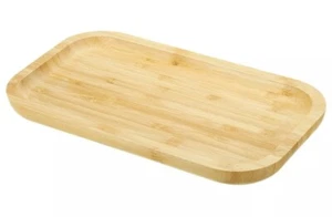 Large Serving Tray Wooden Plate Rectangle 1pc Wooden Snack Guests Tray KitchenUK - Picture 1 of 6