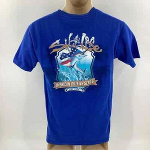 Salt Life Men’s Pocket T Shirt Royal Blue Billfish Fishing Beach Size Small 488 - Picture 1 of 8