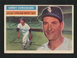 #265 SANDY CONSUEGRA, White Sox - 1956 Topps: VG-EX, faint creases 230284
