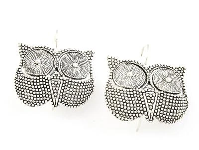 ORECCHINI CON GUFO IN FILIGRANA SARDA ARGENTO 800‰ ARTIGIANATO - Immagine 1 di 2
