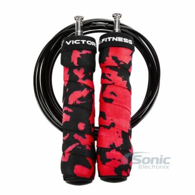 Victor Fitness Heavy Duty 10 ft. Skipping Speed Jump Rope Red Camo
