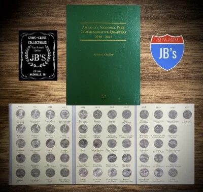 2010-2021 NATIONAL PARKS QUARTERS ATB 56 COIN SET w/new album*JB's Coins* - Image 1 of 4