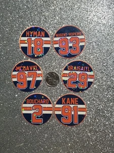 Edmonton Oilers Sticker Variety Holo Lot Of 6 Player Hockey Decal 2" 2023-24 NHL - Picture 1 of 1