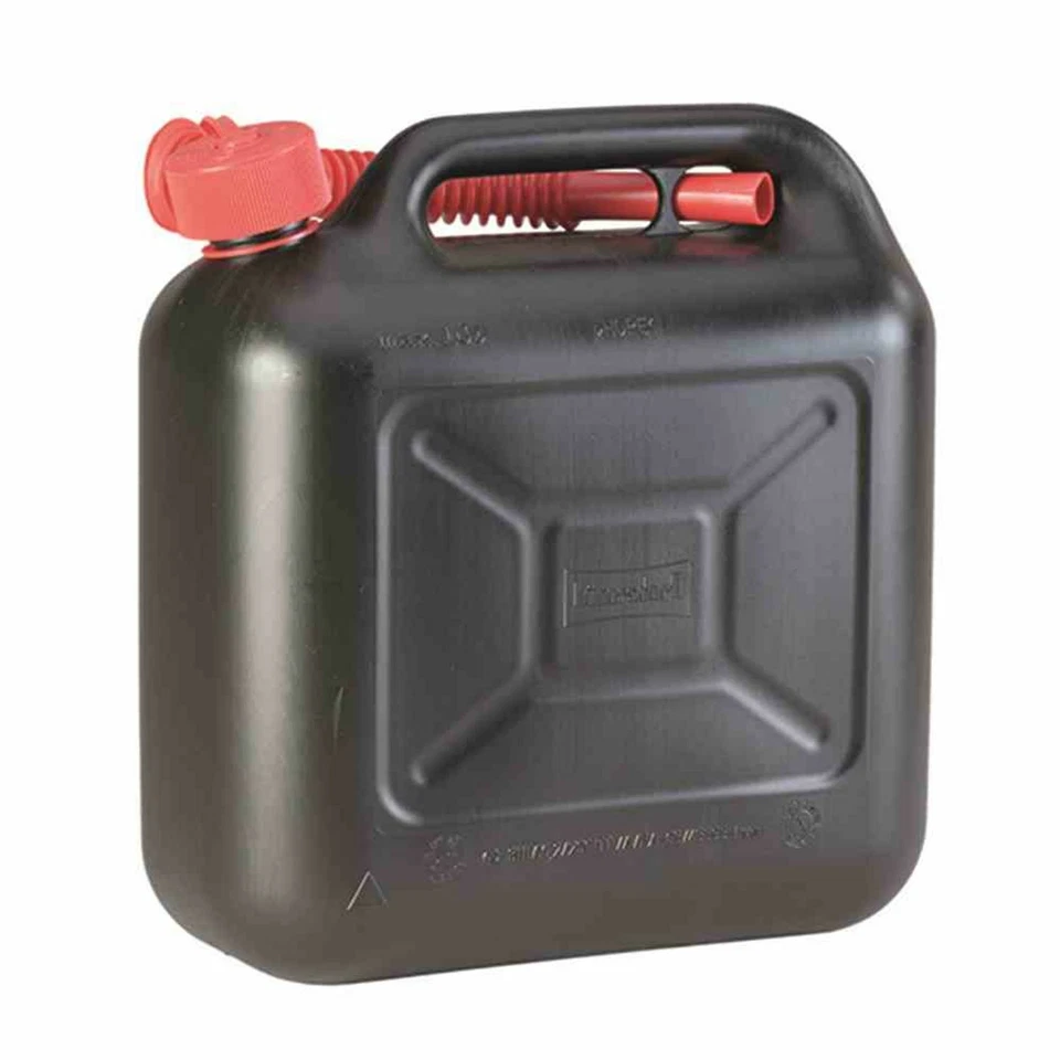 Benzinkanister 10 L Kraftstoffkanister Benzin-Kanister Schwarz Auslaufrohr Neu - Bild 1 von 1