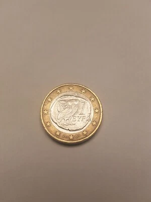 PIECE DE 1 EURO EYPO HIBOU GRECE 2003 - Photo 1/4