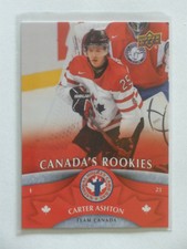 CARTER ASHTON 2012/13 UPPER DECK NATIONAL HOCKEY CARD DAY ROOKIE CARD NHCD3