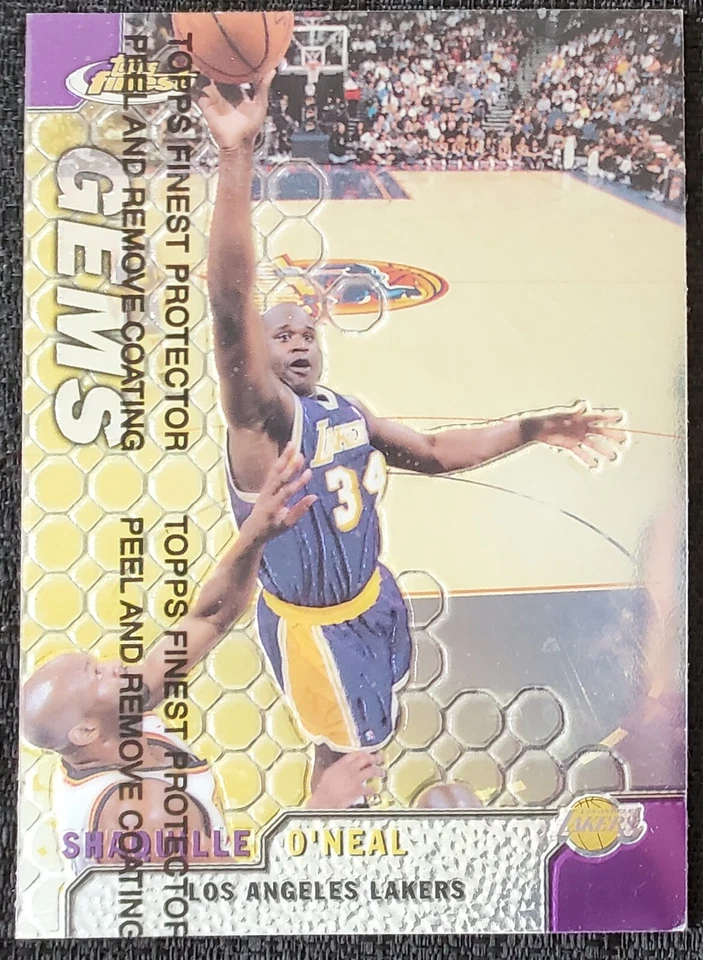 1999-00 Shaquille O'Neal Los Angeles Lakers NBA Topps Finest Gems Card #106 - Image 1 of 2