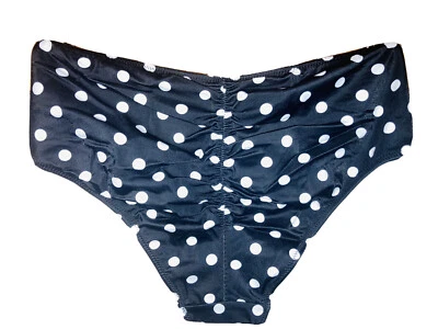 Nuevo con etiquetas Victoria Secret Natación Lunares XS Parte Inferior de Bikini Culo fruncido XS VS Natación XS Foto 1 de 3