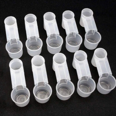 10 Pet Bird Feeder Drinker Cup Water Bottle Chicken Poultry Dove Pigeon Quail - Image 1 of 4