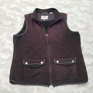 Royal Robbins Vest Women's Large Black Full Zip Pockets Diamond Quilted - Picture 1 of 10