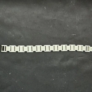 Stainless Steel men bracelet 10 black diamonds 8" Excellent condition - Picture 1 of 10