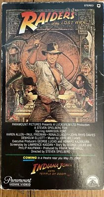Raiders of the Lost Ark (VHS, 1981) - Image 1 of 4