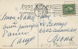 CARUSO, Enrico. : Postcard with Christmas and New Year's Inscription, 1913 - Picture 1 of 2