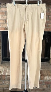 Hickey Freeman Chinos Men's 34x32 Wheat Stretch Pants NWT! - Picture 1 of 6