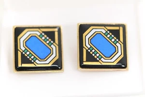 Michaela Frey Wien Österreich Ohrclips Ohrschmuck bunte Emaille, L: 2,5cm - Bild 1 von 5