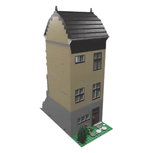 Custom MOC Modular Simple House on Three Floors with Full Interior 1413 Bricks - Picture 1 of 2