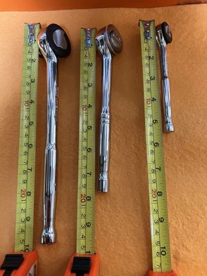 3PCS Ratchet Set 1/4" 3/8" 1/2" Dr Ratchet  72-Teeth Tooth - Image 1 of 4