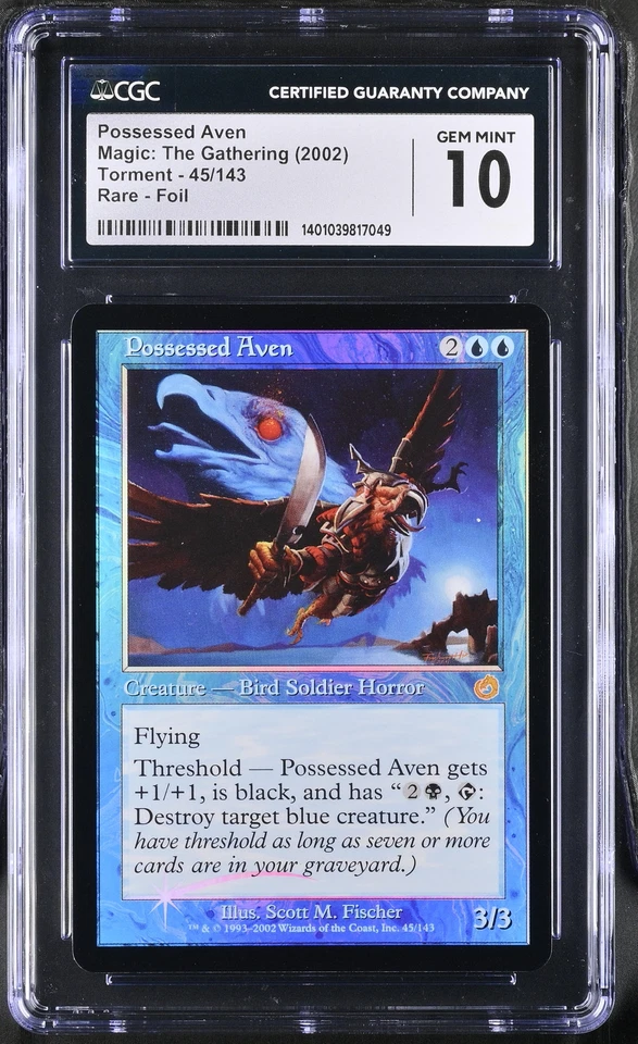 POSSESSED AVEN Torment Foil Rare CGC 10 MTG [Nostalgium] - Image 1 of 2