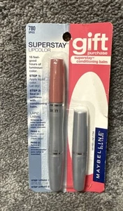 MAYBELLINE SUPERSTAY LIPCOLOR 16 HOURS ( SPICE #780 ) + GIFT SUPERSTAY BALM NEW - Picture 1 of 2