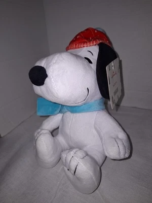 Hallmark Peanuts 8” Christmas Snoopy Red Hat Blue Scarf Plush Stuffed Animal - Image 1 of 4