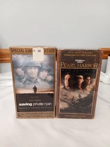 Saving Private Ryan And Pearl Harbor VHS Special Edition New Sealed - Foto 1 di 11