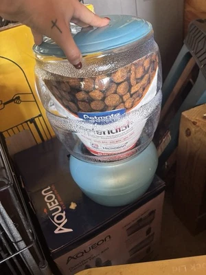 Автоматическая кормушка для кошек и собак Petmate Replendish Feeder цвет Pearl Peacock Blue - Изображение 1 из 3