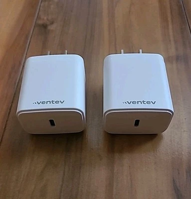 2 OEM Ventev Switching Adapters Ultrafast Wall Charger USB-C Fast Charging White - Image 1 of 4