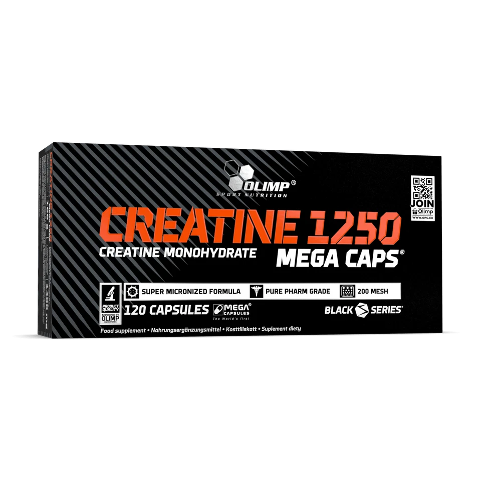 OLIMP® SPORTS NUTRITION OLIMP® CREATINE 1250 Mega Caps 120 Kapseln KREATIN 40 Portionen + extra BONUS