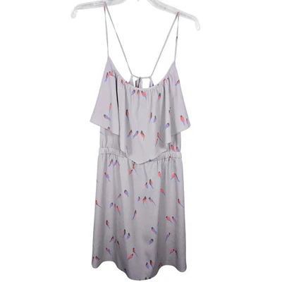 Vestido cami para mujer American Eagle Outfitters grande estampado de pájaros en capas Foto 1 de 4